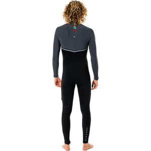 2021 Rip Curl Mens Flashbomb Search 3/2mm Zip Free Wetsuit WSM9AF - Charcoal